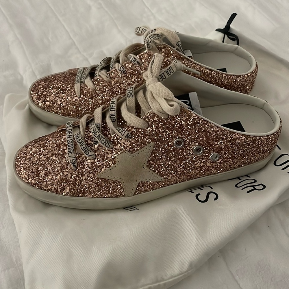 Golden Goose Super Star Sabot glitter sneakers